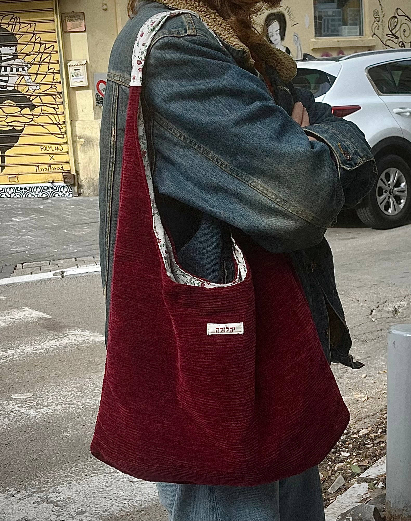 The red two sides bag